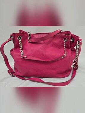 Michael Kors Jet Set Hot Pink Leather Chain Tote